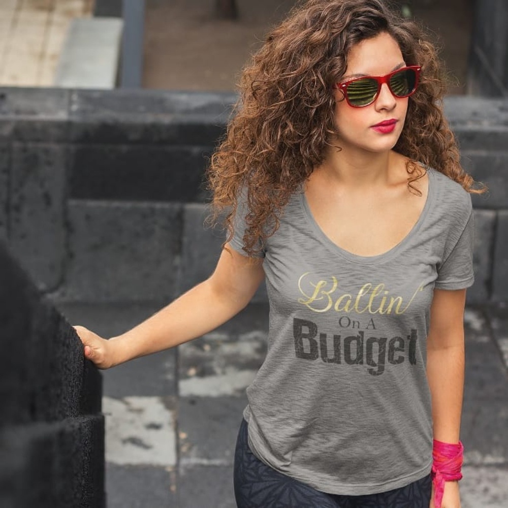 Ballin On A Budget Ladies Tee